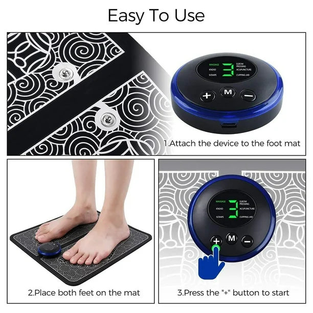 Tapis de massage électrique EMS pour pieds et jambes